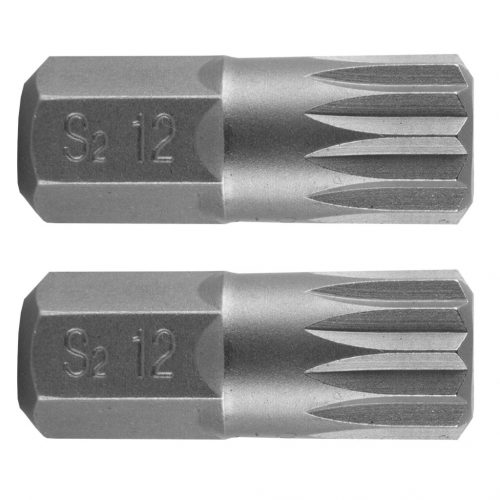 Spline bit, 3/8", M12x30mm, S2, 2db