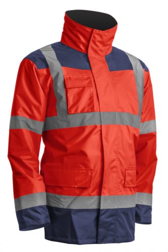 KANATA 4/1 HI-VIZ PIROS/KÉK PE KABÁT_3XL