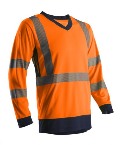 SUNO HI-VIZ NARANCS HOSSZÚ UJJÚ PÓLÓ_XL