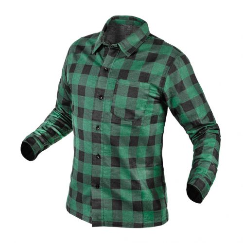 Munkaing, flanel, zöld-fekete, 100% pamut, XXXL