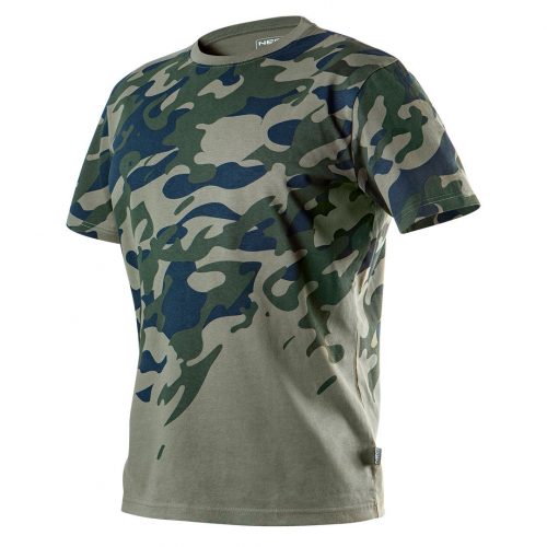 Munkapóló, CAMO, terepmintás, olíva, 100% pamut, 180g/m2, L