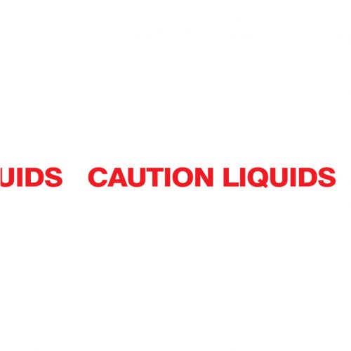 50mmx66m "caution liquids" kartonlezáró szalag