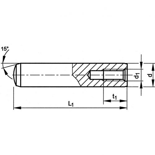 5x28mm párhuzamos csapszeg, metrikus - acél